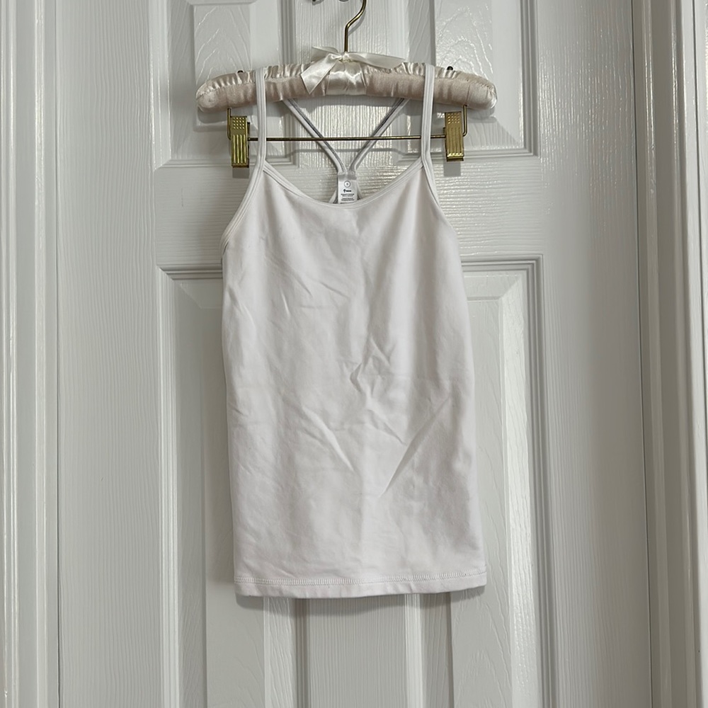 Ivivva (Lulu Kids) White Tumble Tank Size 8